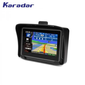 KARADAR New waterproof motorcycle GPS navigator 4.3 inch with 360 degree handlebar holder Resistive touch screen 8G flash
