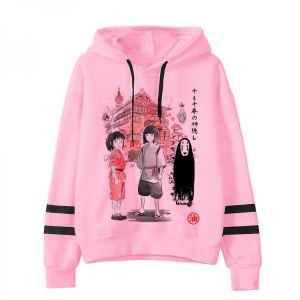 totoro Spirit Away hoodie women funny Japanese cartoon pink Sweatshirt kawaii harajuku hood streetwear female clothes