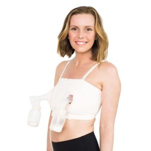 Simple Wishes X-Small/Large | Hands-Free Breast Pump Bra | Adjustable and Customizable Pumping Bra Fitting for Breastfeeding Pumps