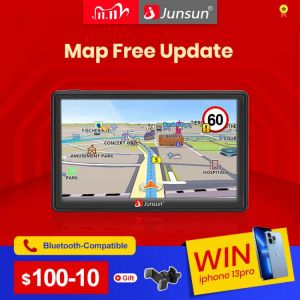 Junsun D100 Car GPS Navigation 7 Inch Touch Screen 256M+8G FM Voice Prompts Europe Russia Map Free Update Truck GPS Navigators