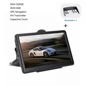 7 Inch Universal GPS Navigation For Car 800M CPU 256M/8GB  FM Transmitter Sunshade with Latest Maps