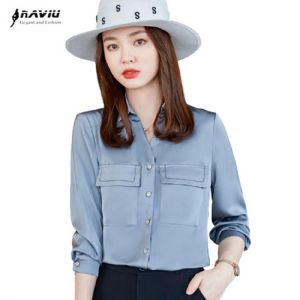 Chiffon Shirt Women 2021 New Autumn Long Sleeve Fashion Temperament High End Blouses Office Ladies Work Tops
