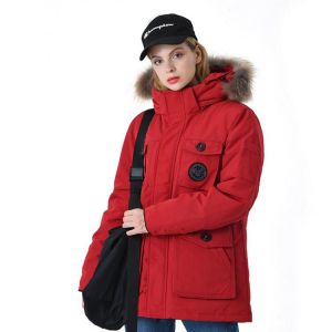 new Down Jacket Women 90 White Duck Down Detachable Hooded Mid-length Outdoor Large Size Coat Winter Clothing Down Jacket Coat