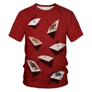 Summer Women's T-shirt Funny Poker Printed 3D t shirt ladies O-neck T-shirt Girls gothic clothes Hip Hop Fashion T shirts Fem