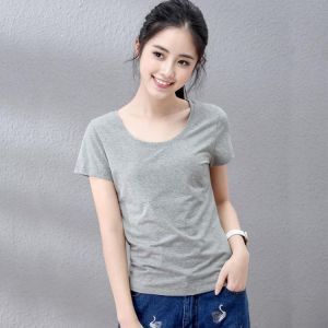 2020 Women  Short black Sleeve  lvory   Shirt Top Garment
