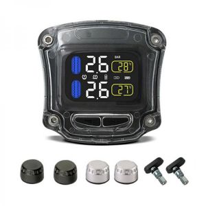 MOTO TPMS Motorcycle Motorbike LCD Screen Display Tire Pressure Monitoring System Support Real-Time And Temperature