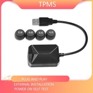 OKNAVI TPMS Tire Pressure USB Monitoring System Android Navigation Monitoring Alarm System Wireless Transmission External Sensor