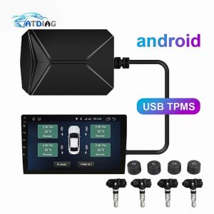 Tyre pressure alarm Internal USB Android TPMS Car Tire Pressure Sensors Monitoring System Display Navigation Tyre Pressure Alarm