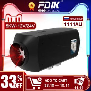 FDIK Air Diesel Heater 5KW 12V 24V Car Heater Parking Heater With Remote Control LCD Monitor for Motorhome Trucks RV