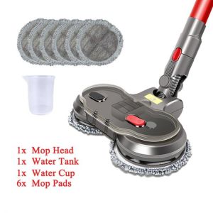 Electric Wet Dry Mopping Head for Dyson V7 V8 V10 V11 Replaceable Parts with Water Tank Mop Head Mop Pads Water Cup
