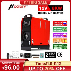 All in One 8KW 12V Car Heater Diesels Air Heater Single Hole New LCD Monitor+Remote Parking Warmer For Car Truck Bus Boat RV