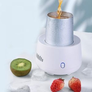 Car Mini Refrigerator Car with 12v Large Truck 24v Portable Car Home Dual-use Freezing and Refrigeration Cup Round White