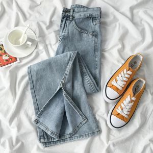 Jeans for Women 2021 New Spring and Autumn Straight Loose Pants Slimming Versatile Design Sense Split Wide Leg Pants Summer