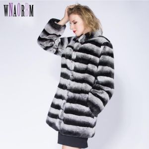 2021 Real Fur Winter Jacket Women Mandarin Collar Short Thick Warm Winter Women Rex Rabbit Coat Real Natural Fur Coats