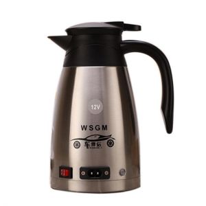 Vehicle Heating Cup 12/24V 800ml Travel Trip Stainless Steel Car Heating Cup Kettle Hot Water Pot Stainless Steel Large Capacity