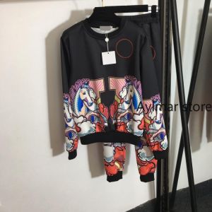 Luxury brand 2021 Shenma printed round neck Pullover Sweater + elastic waist casual pants sports personalized women's suit