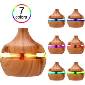 300ml Humidifier Electric Aroma Air Diffuser Wood Ultrasonic Air Humidifier Essential Oil Aromatherapy Cool Mist Maker For Car