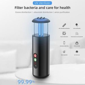 Car Home Office Air Purifier UVC Ultraviolet Lamp Air Ozonizer Anion Air Cleaner Sterilization for Odor Smoke Dust Removal