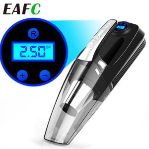 Multi Function Car Vacuum Cleaner + Inflator Pump with Digital Display Portable Car Dual Use Car Auto Inflatable Air Compressor