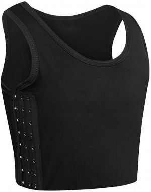 XUJI Women Tomboy Breathable Cotton Elastic Band Colors Chest Binder Tank Top (M-6XL)