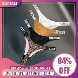 women's panties thong low waist sexy  secret Letter Rhinestone G-string Lingerie Brief seamless panties for women Lace Underw