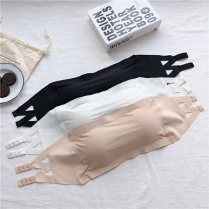 New One Piece Seamless Tube Top Women Invisible Bra Intimates Strapless Bustier Bandeau Breathable Wrapped Chest Sexy lingerie