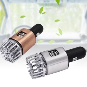 Car Diffuser Car Freshener JO-6291 Car Mini Air Purifier LED Anion Oxygen Bar Ozone Ionizer Phone Charger