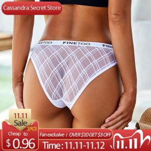 Sexy Women's Panties Mesh Lace Lingerie Temptation Low-waist Panties Transparent Hollow Out Briefs Women's Underwear M-X