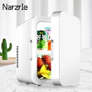 8L Car Refrigerator with Mirror Car Fridge Auto Compressor 12V/220V for Van RV Vehicle Home Use Picnic Camping Portable Cooler