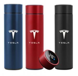 500ML Intelligent Thermos Temperature Display Customize Logo Stainless Steel Vacuum Water Cup For Tesla Model 3 2017 2018 2019