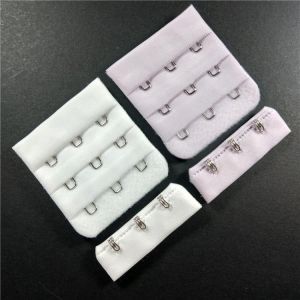 1 Sets 3 Row 3 Hooks Hook Eye Tapes 4.8cm Microfiber at Front Soft Brushed Fabric at Back Stainless Steel Bra Closure White