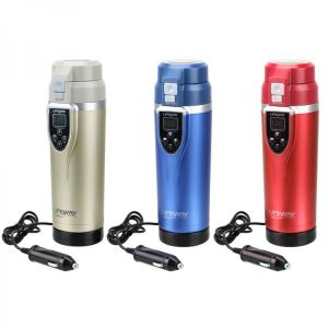 12V Electric Kettle 350ml Portable Car Heating Cup Vehicle Boiling Mug For Coffee Tea Milk Adjustable Temperature Water Heater