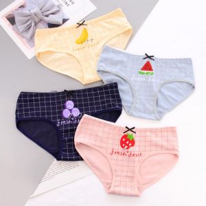 SP&CITY Cartoon Girl Cute Underwear Women Fruit  Kawaii Panties Soft Physical Cotton Panties Seamless Briefs Female Lingerie