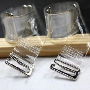Adjustable Shoulder Strap 1Pair Metal Buckle Transparent Elastic Underwear Bra Straps Fashion Accessories Women Intimates Belt