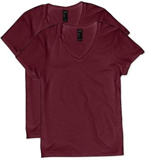 Hanes Women's Short Sleeve V-Neck T-Shirt