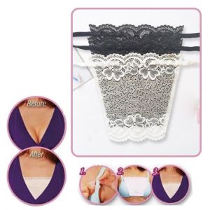 1 PCS Women Quick Easy Clip-on Lace Fragment Camisole Bra Insert Wrapped Chest Overlay Modesty Panel