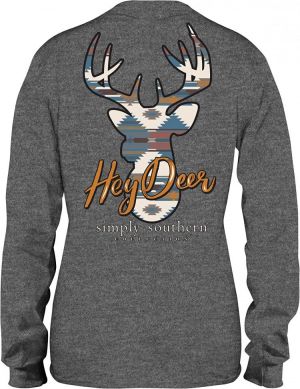 Simply Southern Hey Deer Long Sleeve T-Shirt