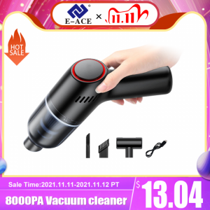 E-ACE M17 Portable Handheld Car Home Carpet Vacuum Cleaner High-Power 9000Pa Cordless Wireless Wet and Dry Vaccum Dust Catcher