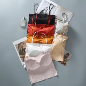 Fashion Sexy Bras for Women Push Up Lingerie Ice Silk Seamless Word Sling Female Tube Top 2021 Fashion