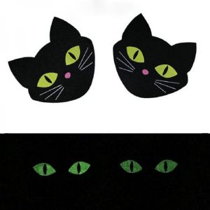2 pairs Sexy Luminous Cat Nipple Stickes Breasts Stickers Sexy Women Tape Stick on Bra Pad Pastie Nipple Covers