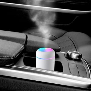 300ml Car Air Humidifier Essential Oil Diffuser Portable Mini Air Humidifier Auto Shut Off Aroma Humidifier With USB Cable