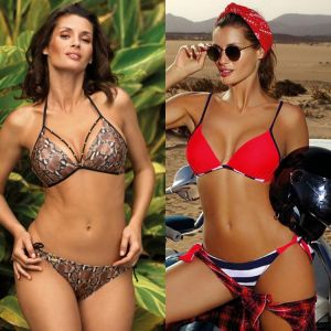 Sexy Push Up Bikini 2021 New Micro Swimwear Women Swimsuit Brazilian Beach Female Striped Bandage Bikini Set Two-Piece Suits XL