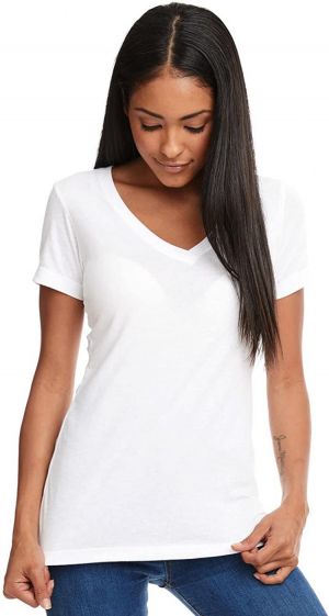 Next Level Womens Ideal V-Neck Tee (N1540) White l