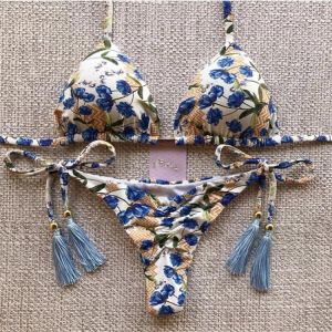 Bikini Set women Padded Summer string two pieces sets Brazilian Beachwear 2020 New Summer Beachwear Biquini Feminino