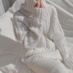 Autumn and Winter Women's Sweater Women's Turtleneck Woman 2021 Vest Pullover Loose Jumper Oversize Women's Clothin