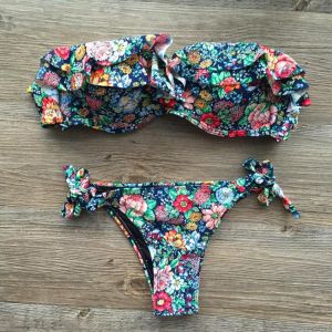 Falbala Two Piece Swimsuit Push Up Bikini 2020 Padded Thong Bikinis Women Sexy Bandage Biquini Female Swimwear Bathing Suit A55