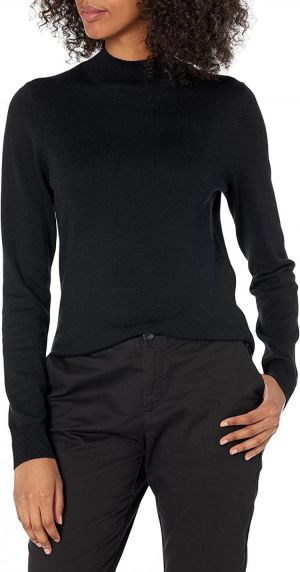 Amazon Essentials Women's Lightweight Long-Sleeve Mockneck Sweater (Available in Plus Size)