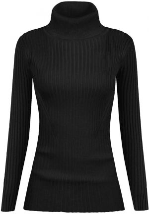v28 Women Soft Sweater Shirt Stretchable Mock Neck Knit Long Sleeve Slim Fit Tops Pullover