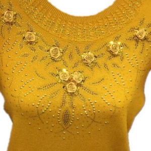 2021 Fashion yellow sweater for women autumn winter knitted jumper sueter mujer lady's sweater pull clothes vetement femme XX