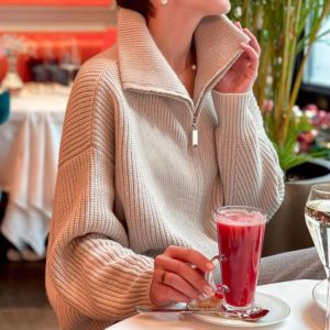Winter Women's Turtleneck Sweater Pullover Women Zipper Turn Down Soft Beige Knitted Oversize Jumper Loose Vintage Warm Sweat